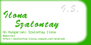 ilona szalontay business card